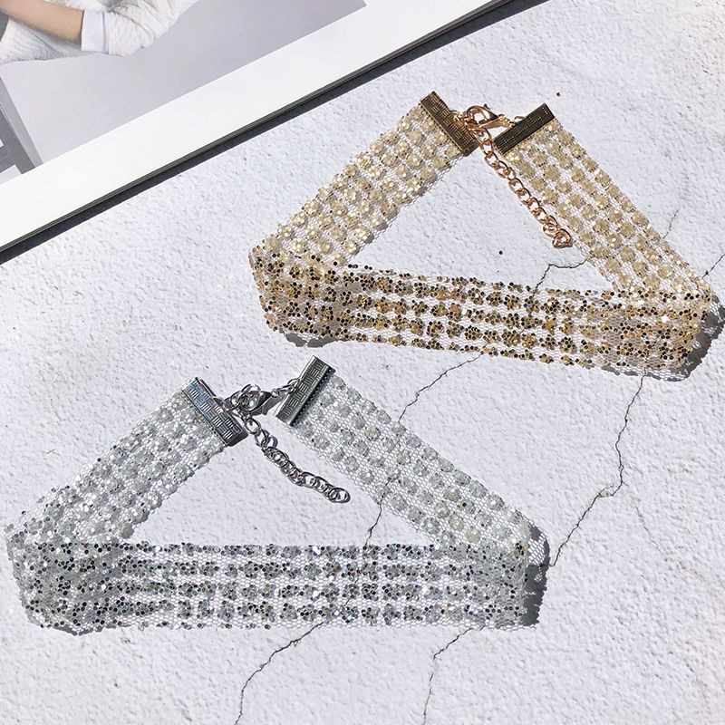 choker trong suốt phối nhũ mã NP-7992