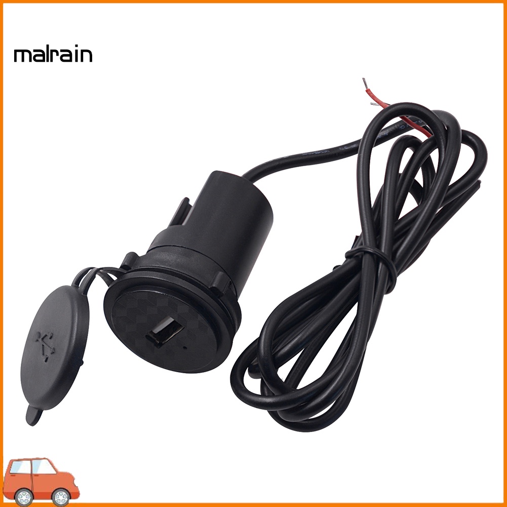 Cục sạc điện thoại DC 9-24V chống nước có cổng USB cho xe máy