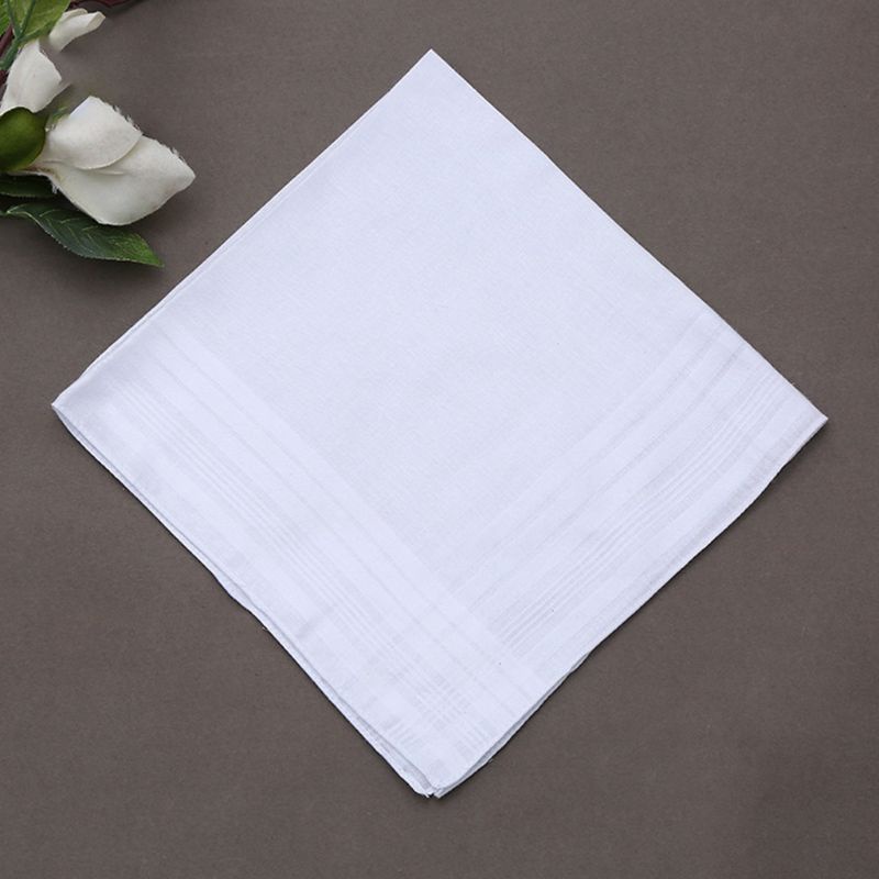 Set 12 Khăn Tay Cotton 40x40cm Họa Tiết Sọc Vuông Tự Làm Cho Nam Nữ