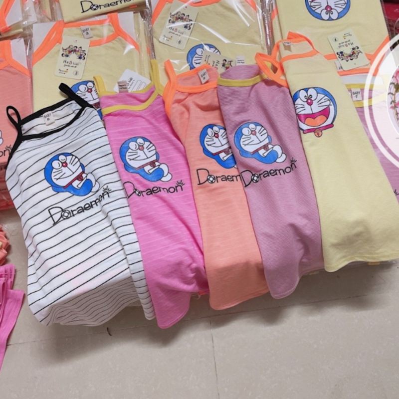 【 10 - 22KG】 Váy Bé Gái, Đầm Hai Dây, Chất Vải Cotton Đũi Siêu Mát, Thấm Mồ Hôi, Vải Mềm Đẹp