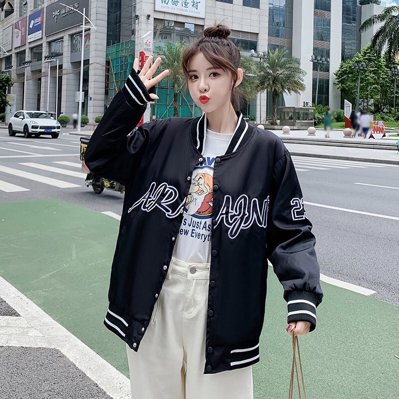 Áo Khoác Bomber Jacket/ Áo khoác bomber dù unisex form rộng 2 lớp 23 nam nữ Ulzzang NUPAKACHI