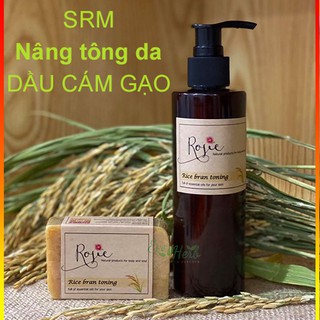 [ECOHERB]-100% tự nhiên-Sữa rửa mặt cám gạo sáng mịn da Rosie -Xà bông thủ công Handmade