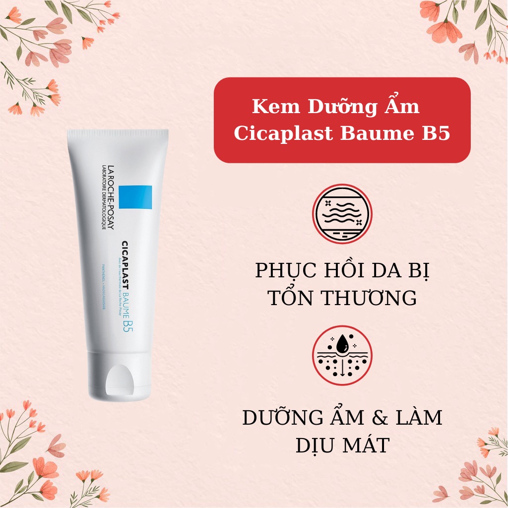 Kem dưỡng ẩm La Roche Posay B5 Cicaplast Baume 40ml Hanny Beauty giúp làm dịu, làm mượt, làm mát &amp; phục hồi da