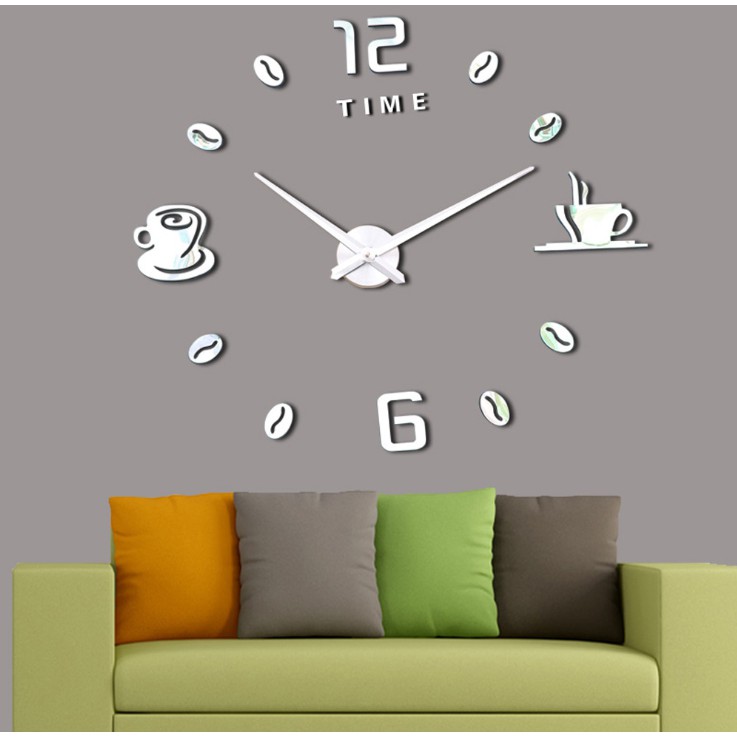 Bộ đồng hồ số mica loại lớn mẫu tách cà phê (đường kính rộng 1.2m) MẪU E