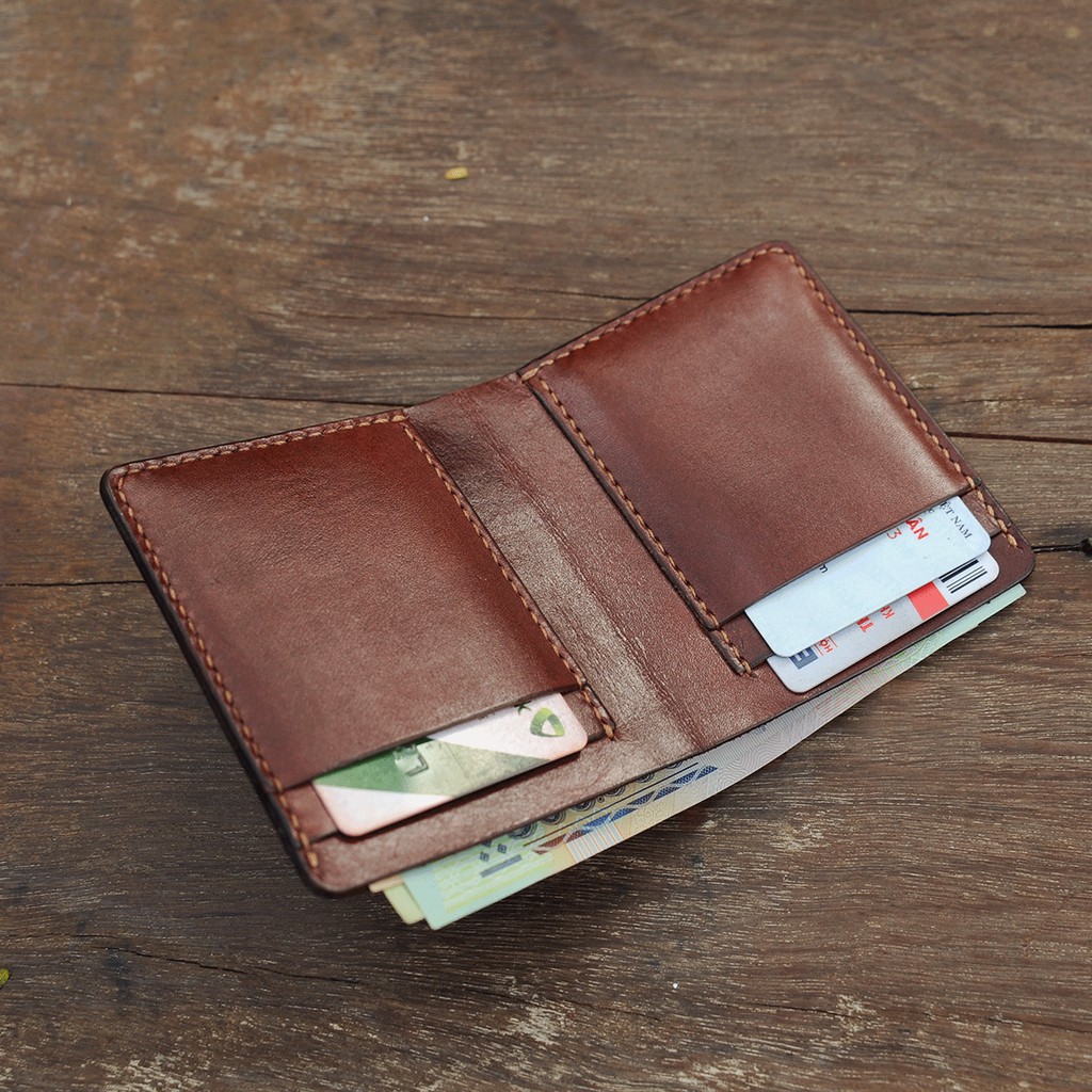 Ví đứng nam - Da bò nhập khẩu - Đồ da Handmade VI300