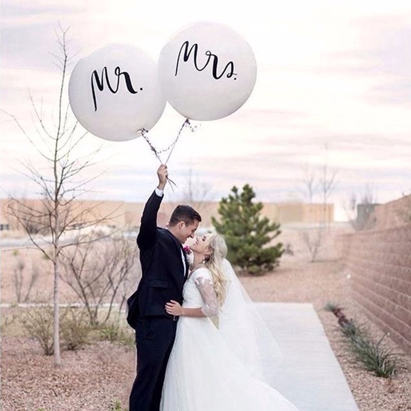 Bong Bóng Cao Su Khổng Lồ Hình Chữ Mr Và Mrs Dùng Cho Tiệc Cưới, Lễ Kỉ Niệm 36&quot;