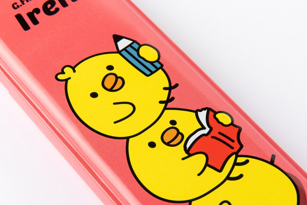 Hộp Bút Chì ARTBOX Hàn Quốc Bằng Thép Màu Hồng In Hình Iren Màu Hồng Đậm