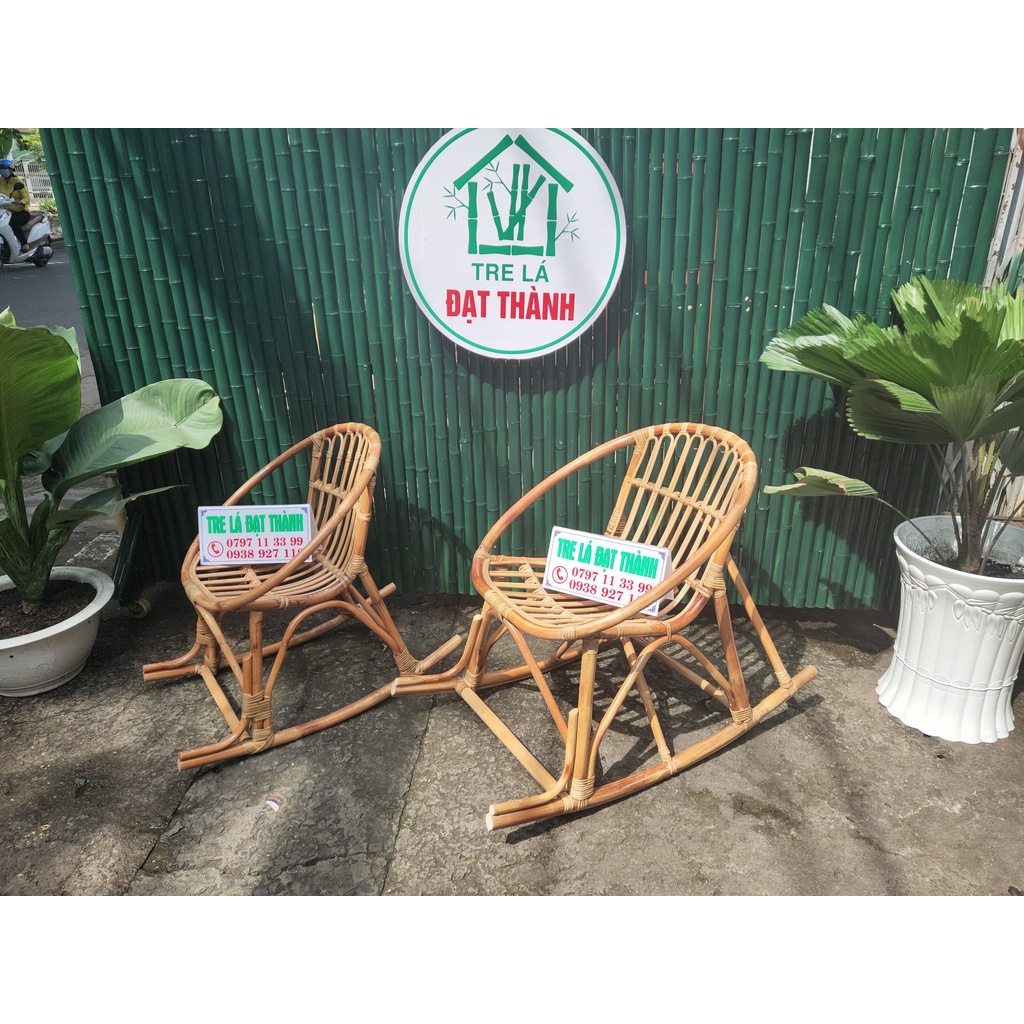 Ghế mây bập bênh con sò. ghế bập bênh mây mini size gọn nhẹ xinh xắn