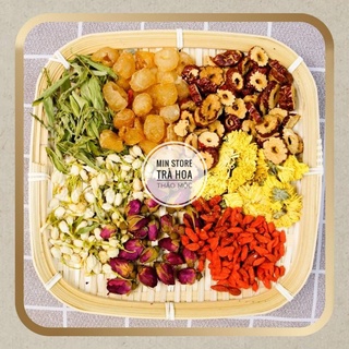 Trà Dưỡng Nhan 7 Vị - 1 gói dùng thử( 1 gói bao gồm : Hoa Cúc; Nụ Hoa Hồng, Long Nhãn; Kỷ Tử; Táo Đỏ, Hoa Nhài, Cỏ Ngọt)