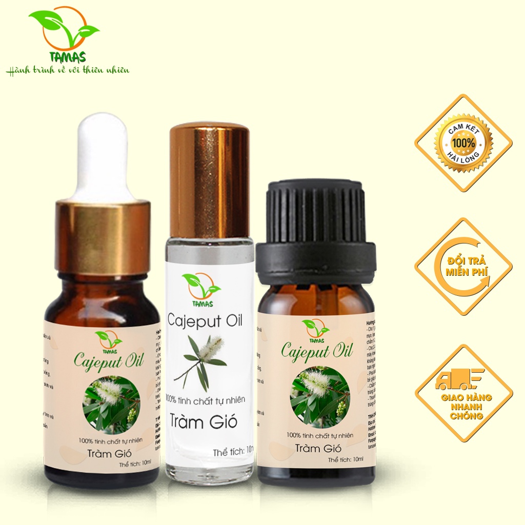 Tinh dầu tràm gió nguyên chất TAMAS 10ml, khử khuẩn, làm ấm cơ thể, xua đuổi côn trùng