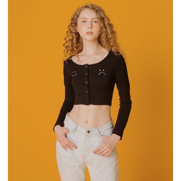 SAD SMILEY CROP - Freesize