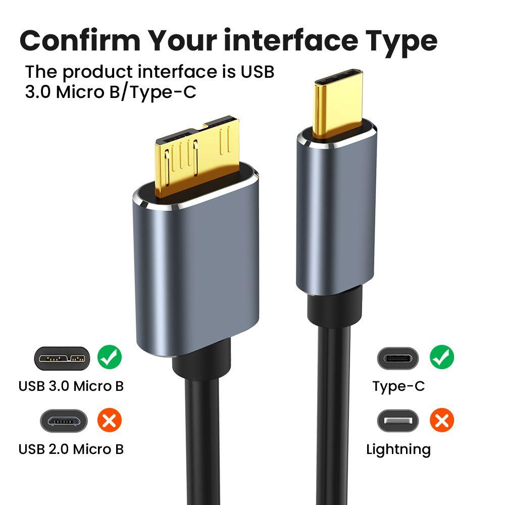 Dây Cáp Kết Nối USB C Sang Micro B 3.0 SSD HDD 5Gbps