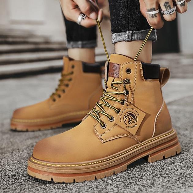 Giày Boot Nam Đế Khâu Màu Vàng và Màu Đen EST GN391 - GN392