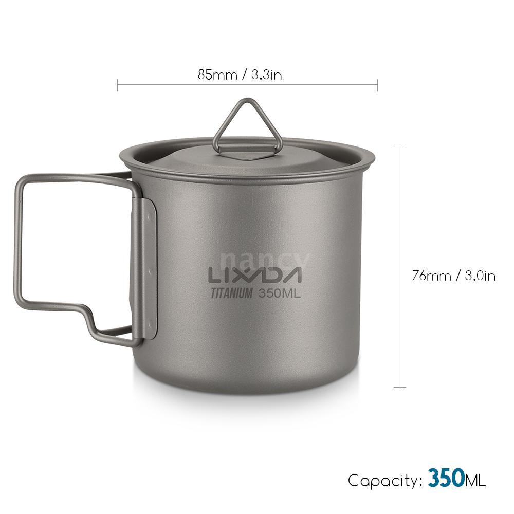 Ly nước Lixada dã ngoại di động ngoài trời siêu nhẹ có tay cầm gập lại 300/350/420/550/ 650/750ml