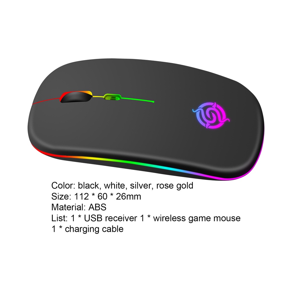 Chuột không dây 2.4GHz có thể sạc lại tiện dụng