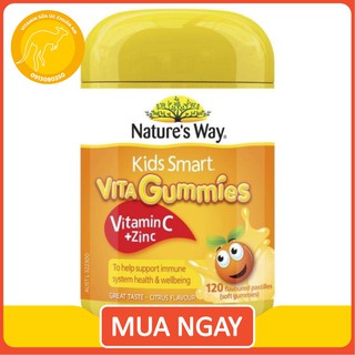 [ CHÍNH HÃNG 100% ] Kẹo dẻo bổ sungvitamin C và kẽm cho bé 60 viên Nature’s Way