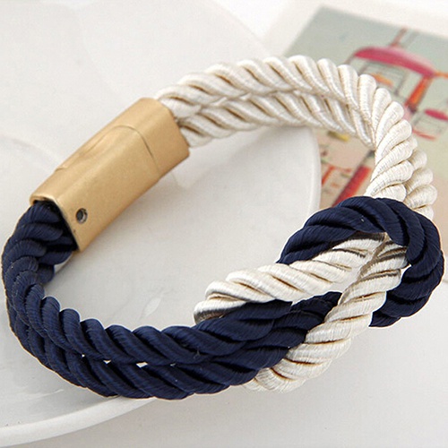 Vòng Tay Dây Thừng Khoá Nam Châm Cho Nam Và Nữ