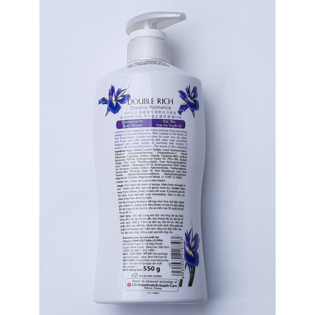 [800g] Sữa tắm DOUBLE RICH Hương hoa Iris  huyền bí DREAMY ROMANCE | BigBuy360 - bigbuy360.vn