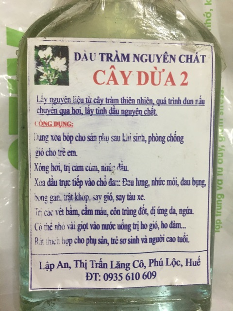 Tinh Dầu Tràm Nguyên Chất Hiệu Cây Dừa 2