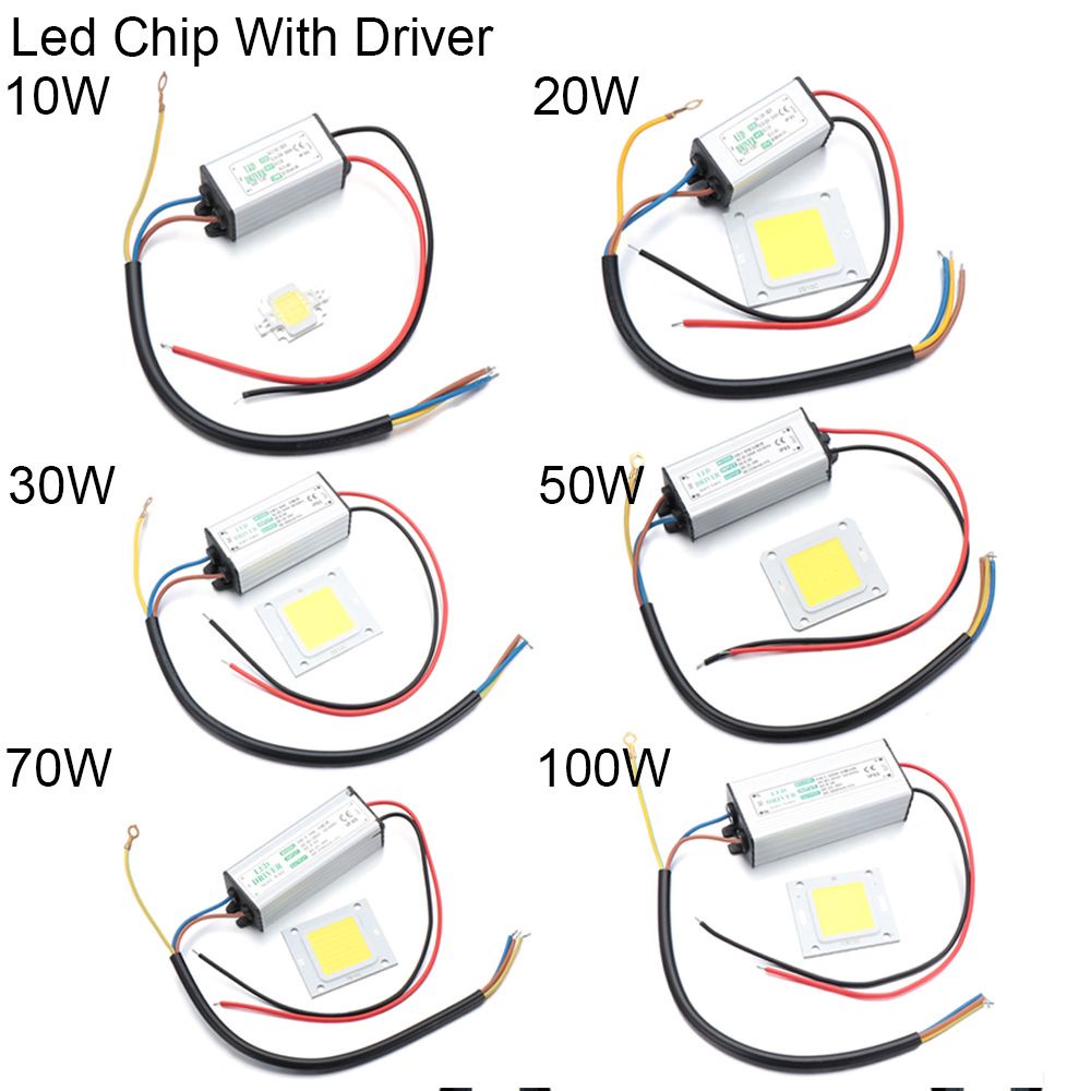 Chip Đèn Led Cob 10w 20w 30w 50w 70w 100w Ánh Sáng Trắng Ấm Diy