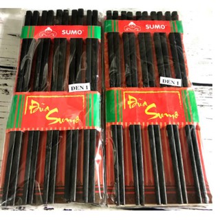 lốc 10 đôi đũa gỗ sumo đen 1