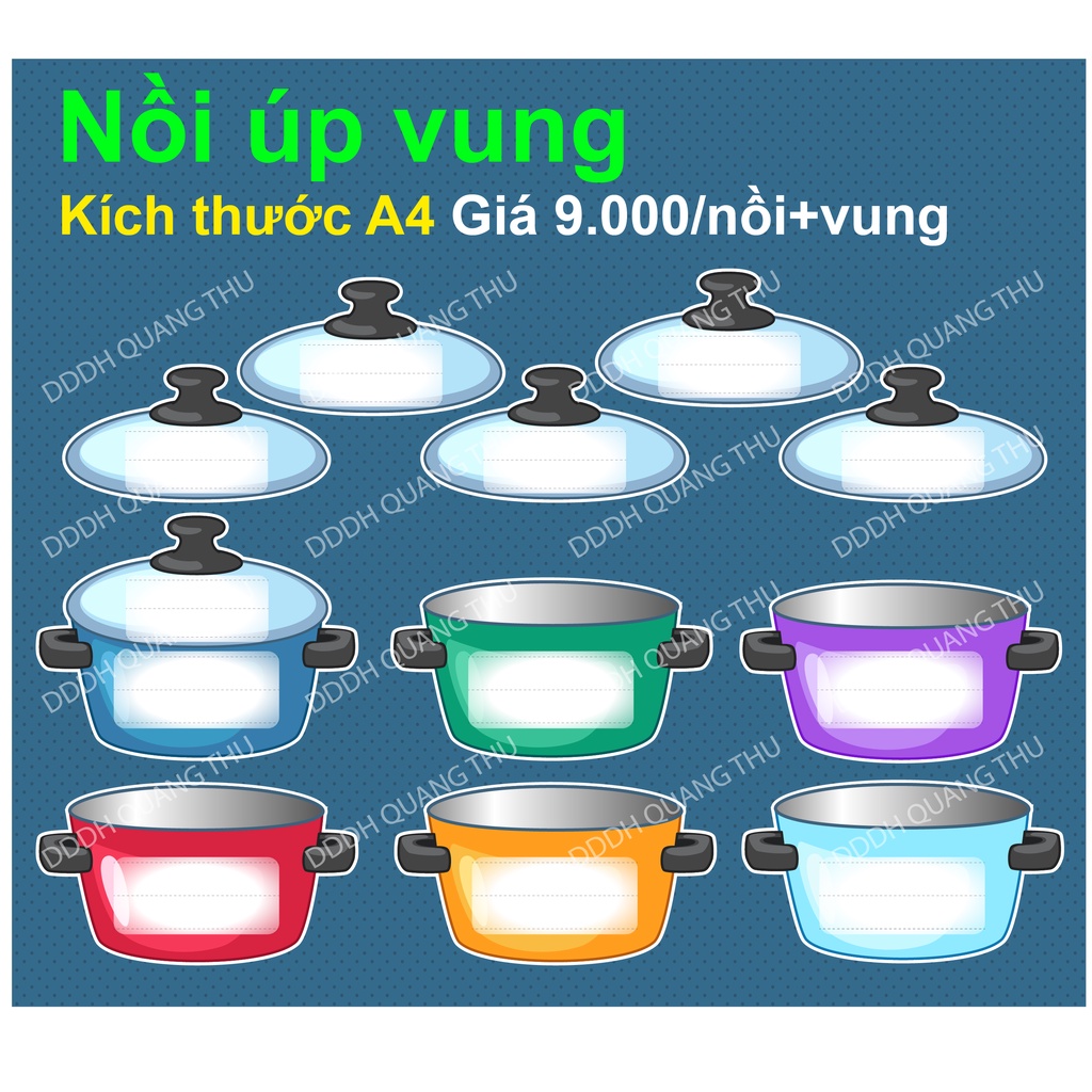 [Đồ dùng dạy học] Nồi úp vung