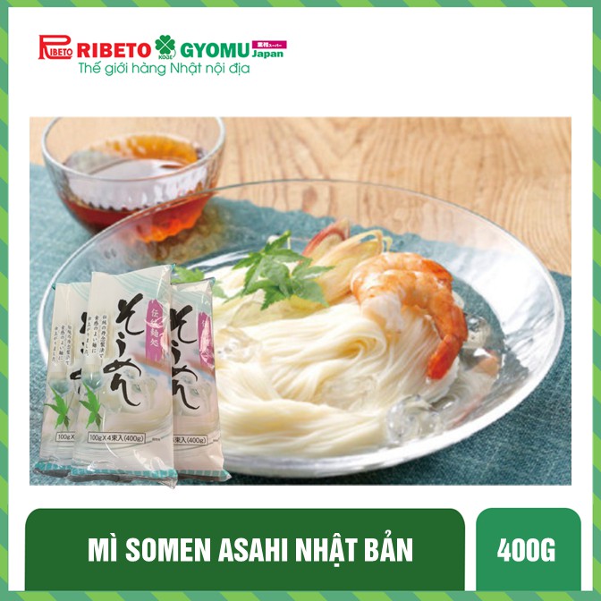 Mì Somen Asahi 400g Kobe Bussa - nội địa Nhật Bản