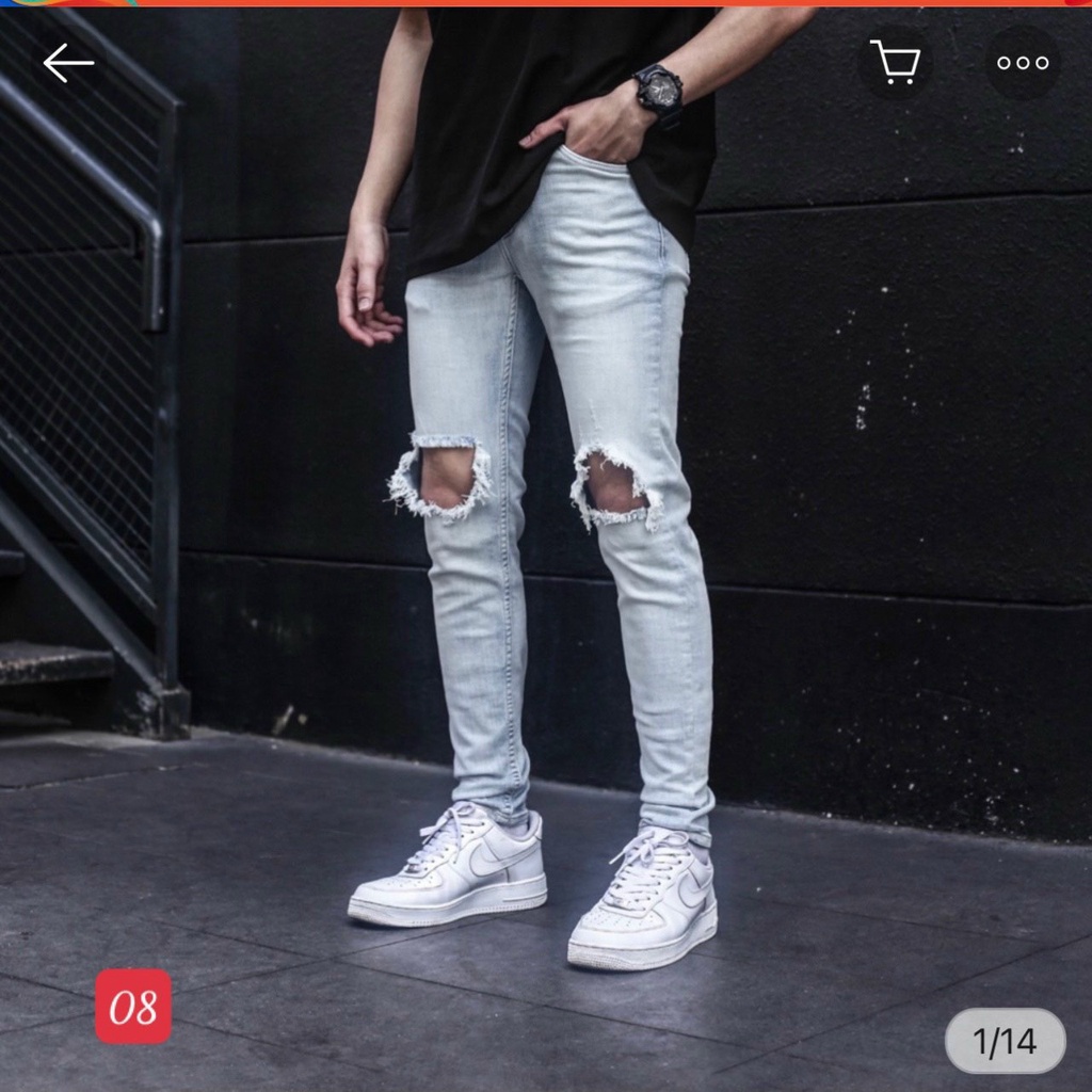 Quần Jean Nam Chất Bò XuMon Rách Xước Mạnh Năng Động Hàng Đầu Hàng Chuẩn Shop Hàng Sỉ Giá Xưởng Thời Trang DRAU STORE