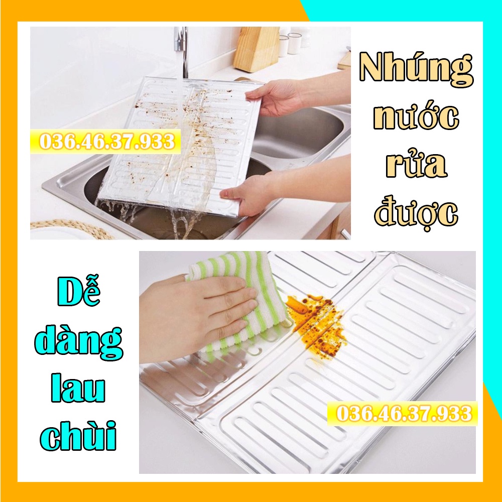 Miếng chắn dầu mỡ nhà bếp ga Tấm chắn dầu bếp từ nồi chiên che gió chịu nhiệt tốt dễ lau chùi dễ xếp gọn tái sử dụng