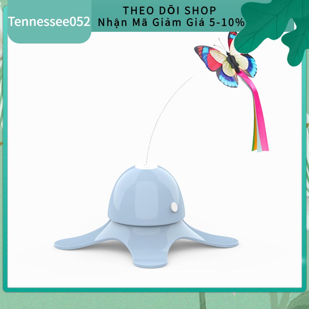 Tennessee052 Đồ chơi mèo bướm Chán nản xoay 360 độ tương tác với 3 con nhấp nháy