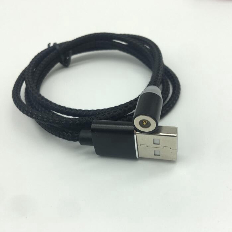 Dây cáp sạc điện thoại từ tính đầu tròn xoay 360° sạc nhanh tối đa 2.4A có đèn LED chỉ báo