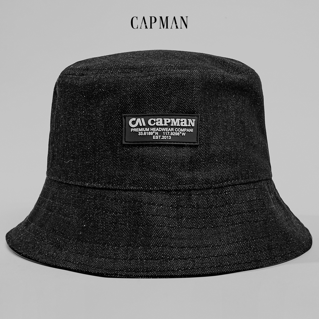 Mũ bucket vành cụp chính hãng CAPMAN vải jean CM181