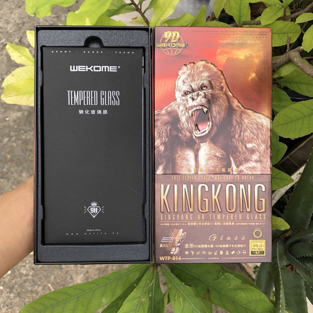 Kính Cường Lực Chính Hãng KingKong 9D Full Màn Trong Suốt Dành Cho iP X -&gt; iP 14Pro Max - Full Hộp Sắt Cao Cấp