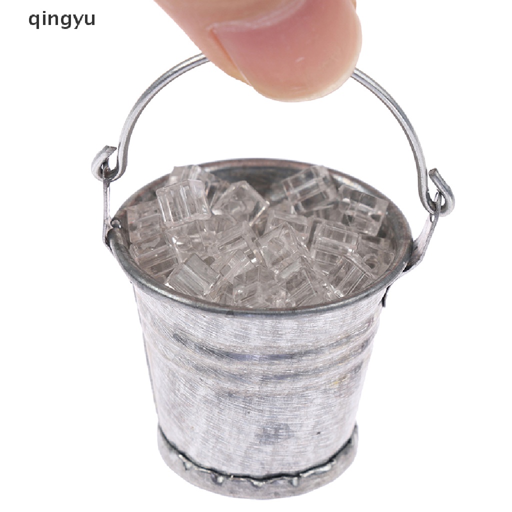 qingyu 1:12 Mini Dollhouse Beer Bottle Bucket Ice Cube Cups House Food Furniture Toys PLI