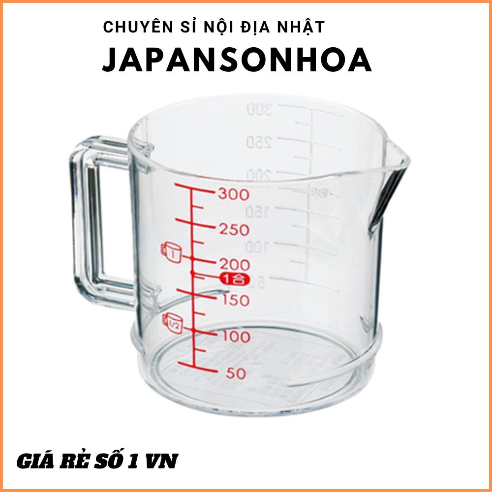 Cốc đong 300ml INOMATA⚡𝗙𝗥𝗘𝗘 𝗦𝗛𝗜𝗣 ⚡Sản phẩm được những người nội trợ Nhật Bản