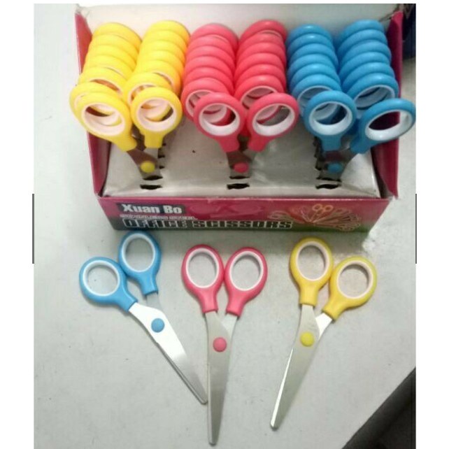 Kéo cắt giấy mầm non 01 cái - Kéo thủ công Xuân Bo