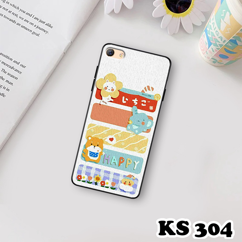 Ốp lưng Oppo F3 - Oppo F3 Plus - Oppo A77 2017 - Ốp in hình Gấu&amp;Thỏ siêu xinh - Lưng nhám viền TPU