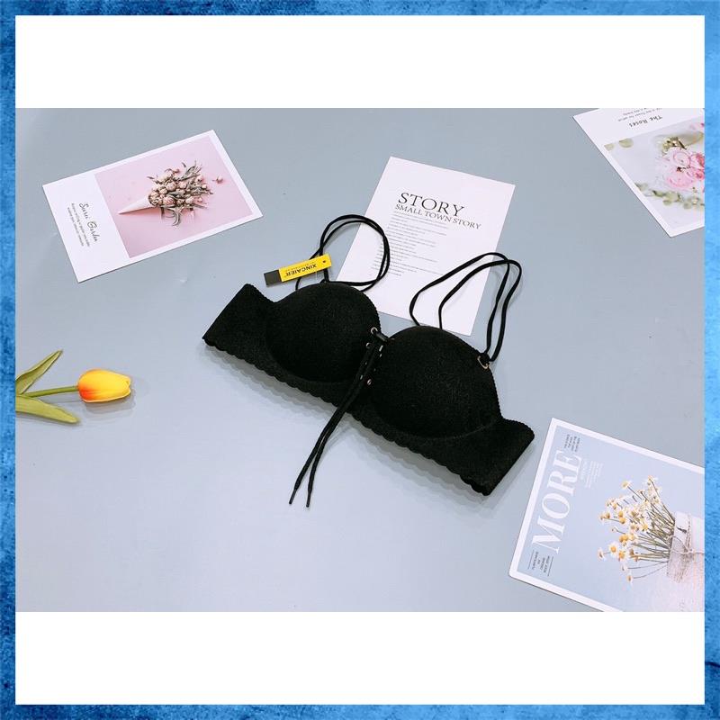 Áo lót nữ su đúc siêu nâng đẩy quả ngang dây rút, nâng ngực, vân hoa A8339