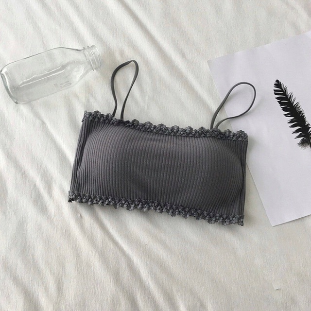 Áo Bra Cotton Tăm Viền Ren Cài Sau Siêu Mềm 8823 | BigBuy360 - bigbuy360.vn