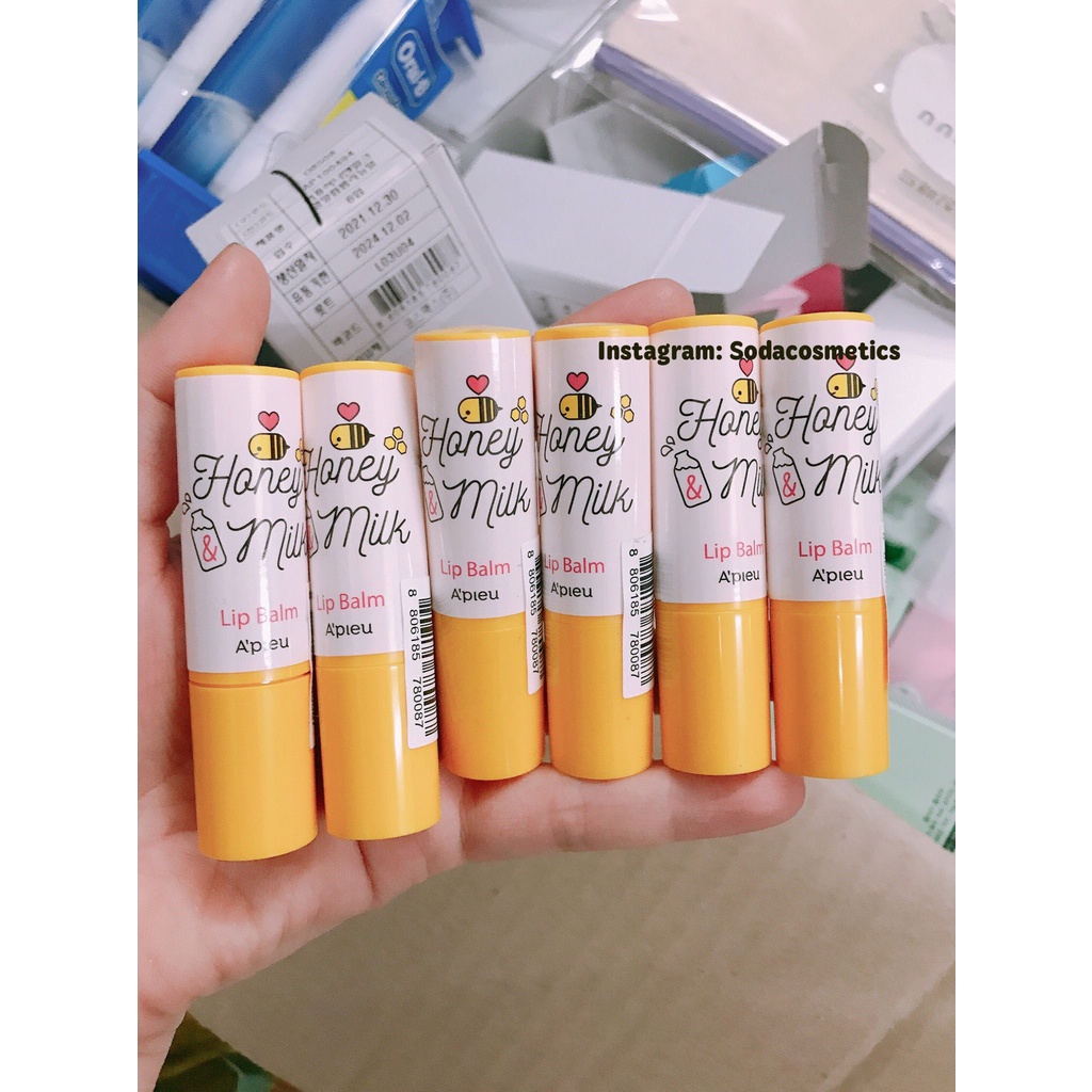 Son dưỡng môi từ sữa và mật ong A'PIEU Honey & Milk Lip Balm