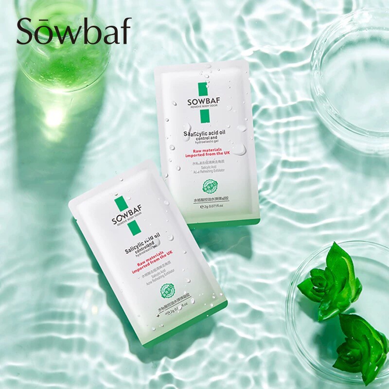 Mặt nạ hỗ trợ giảm dầu ngăn ngừa mụn SOWBAF Salicylic Acid Oil Control And Embellish The Mask SOBA02