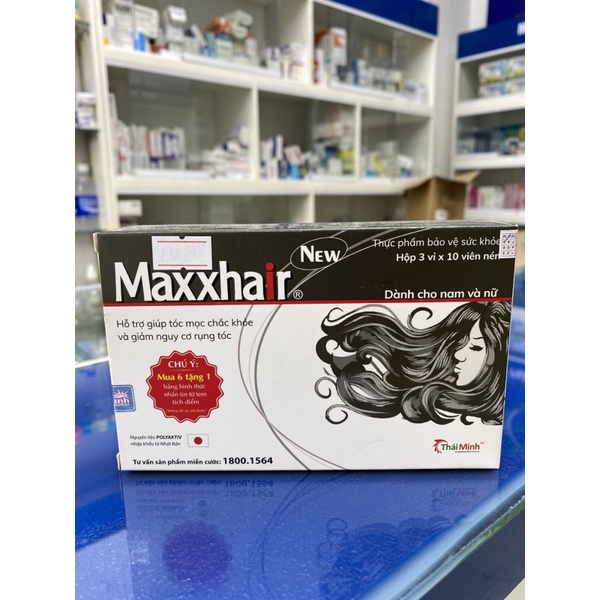 Maxxhair Giúp Mọc Tóc Nhanh Và Ngăn Ngừa Rụng Tóc - Giảm rụng tóc Hôp 30 viên