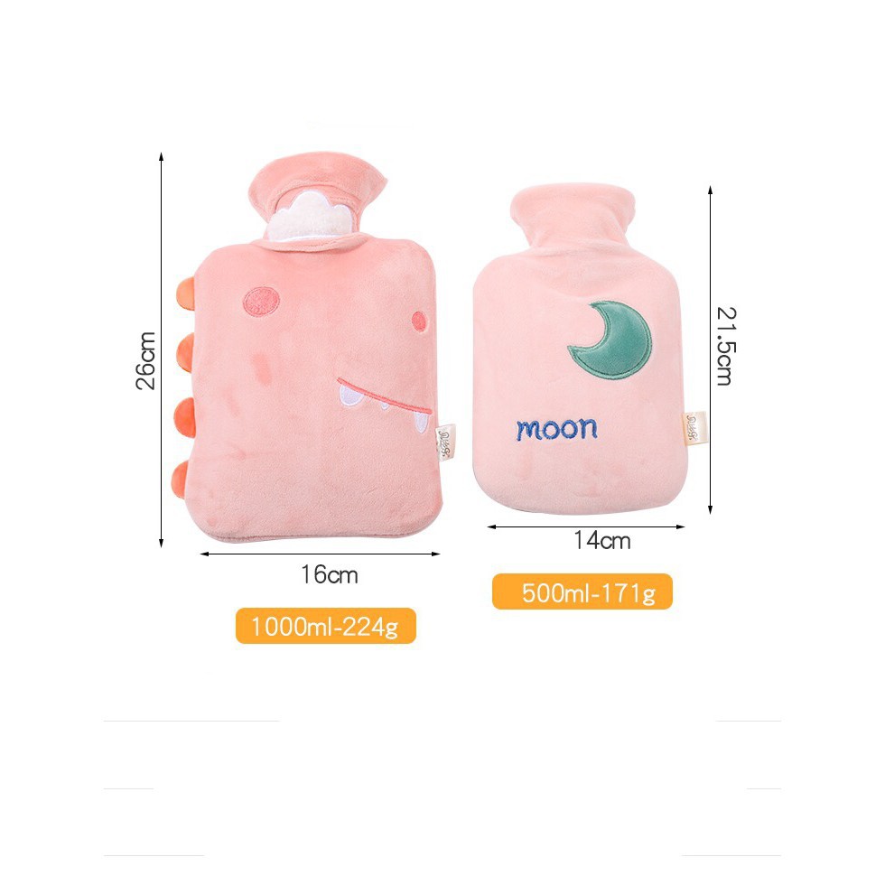 Zanmoo Hà Nội - [ Mẫu mới nhất shoppe 2020- Tặng Gương mini] Túi Chườm Bụng Nóng, Lạnh 500ML, túi chườm đau bụng Milion