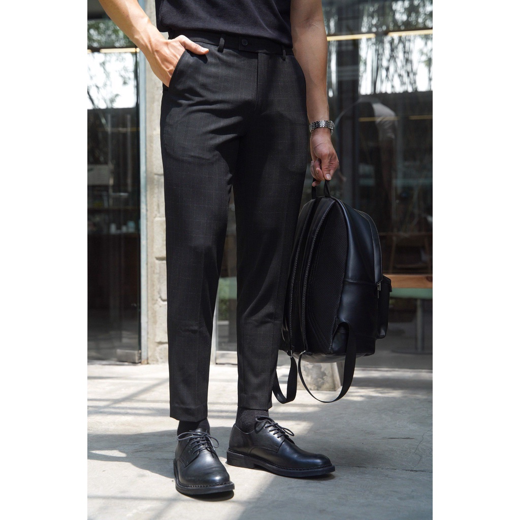 Quần Tây Americus Gosani Phom Slimfit Màu Đen Và Xám Đen