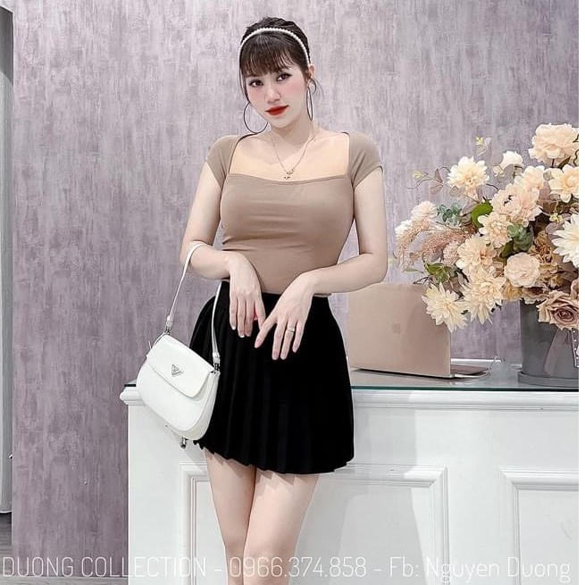 [ Mã FAMANU81 giảm 10% đơn 0đ ] Áo thun nữ - áo cộc nữ zip khoét cổ rộng hot girl nhiều màu quyến rũ