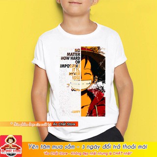 (VIDEO + ẢNH THẬT) Áo thun One Piece LUFFY Siêu Cute - Áo LUFFY Đẹp Cho Bé Trai | Bé Gái OP120