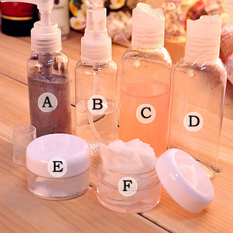 [Hàng mới về] Set 6 bình xịt bằng nhựa chiết nước hoa tiện lợi khi đi du lịch