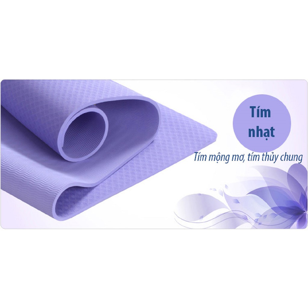 THẢM TẬP YOGA  𝑭𝑹𝑬𝑬𝑺𝑯𝑰𝑷 THẢM TẬP GYM TPE 1 LỚP SIÊU BỀN DÀY 8MM , BÁM TỐT （HOA VIỆT YOGA SHOP ）.