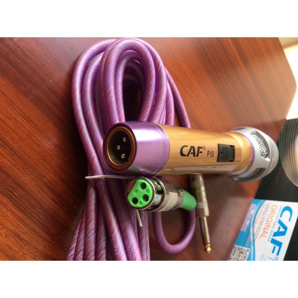Micro karaoke Có Dây CAF P10, Micro Hát Karaoke Gia Đình Chất Lượng Tốt Hay Tay Cầm Chống Xước. Bảo Hành 12 Tháng.