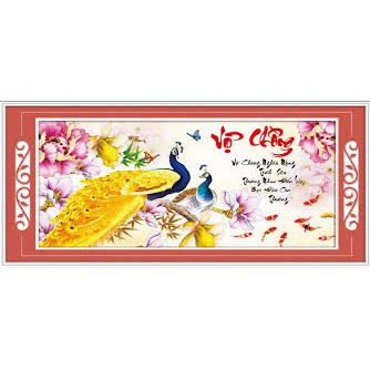 Tranh thêu chữ thập VỢ CHỒNG 88910, 67X37Cm, chưa thêu